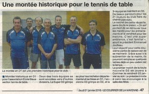 ARTICLE DU COURRIER DE LA MAYENNE SUR NOTRE CLUB